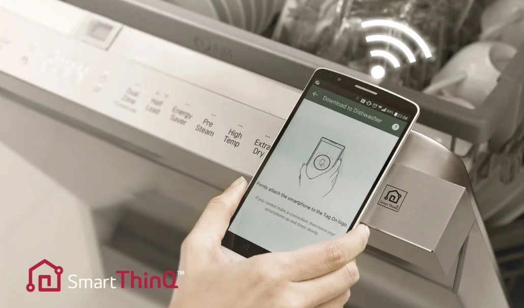 ماشین ظرفشویی ال جی 325 رنگ نقره ای مدل DF325FPS