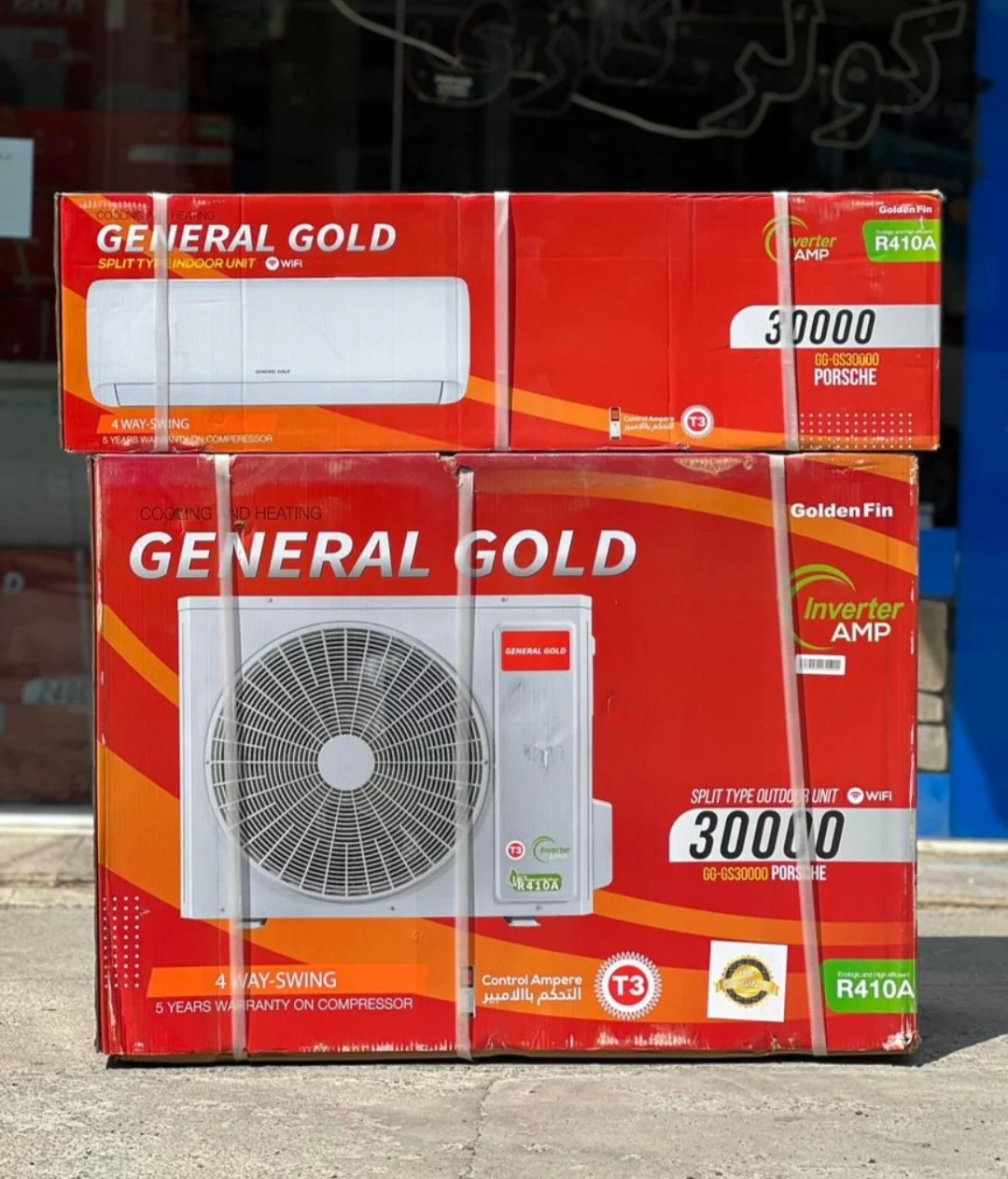 قیمت کولرگازی 30000 جنرال گلد پورشه PORSHE اینورتر دار اتصال به وای فای