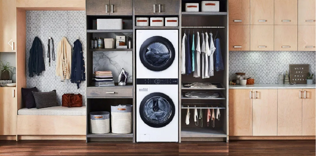 قیمت ماشین لباسشویی ال جی 21 کیلو 16 کیلو خشک کن سفید 