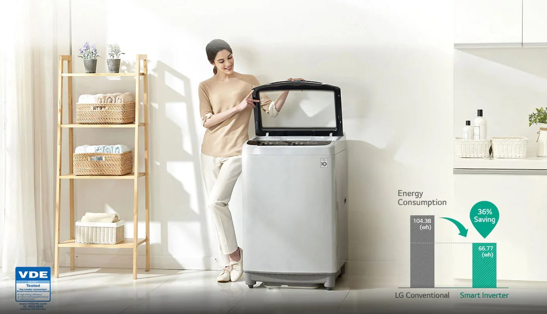 ماشین لباسشویی ال جی 16 کیلو درب بالا 2022 مدل T1788NEHT0