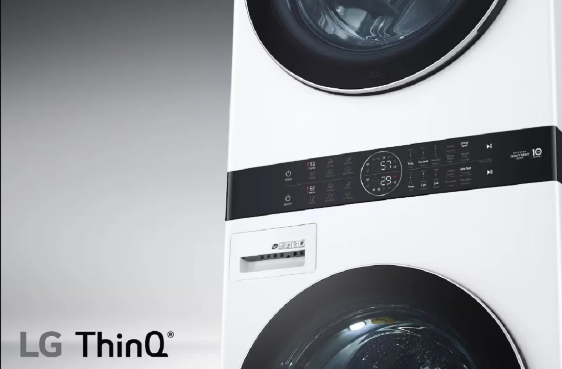 ماشین لباسشویی ال جی 21 کیلو 16 کیلو خشک کن سفید مدل WT2116WRK