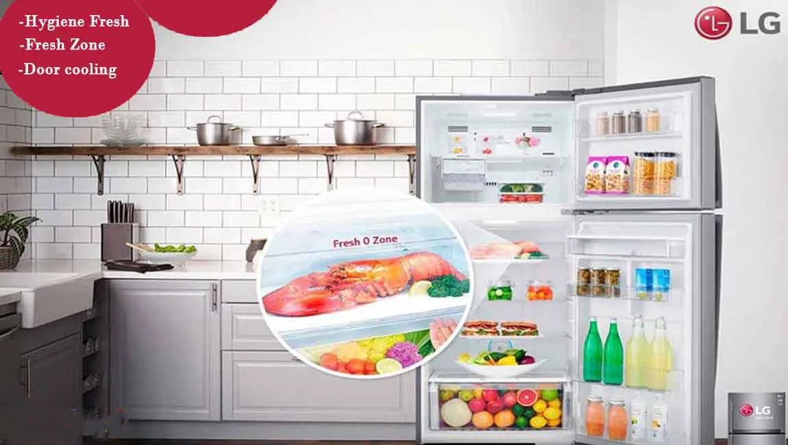 قیمت یخچال بالاپایین ال جی 682 رنگ سیلور 26 فوت