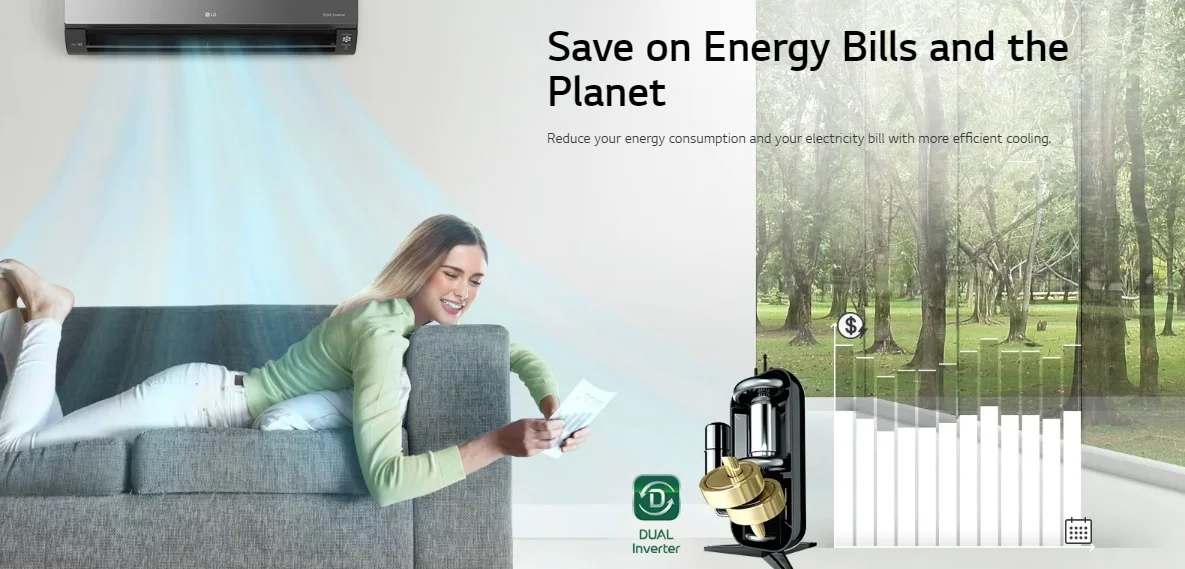 کولر گازی 19000 ال جی پنل مشکی مدل ARTN19T4