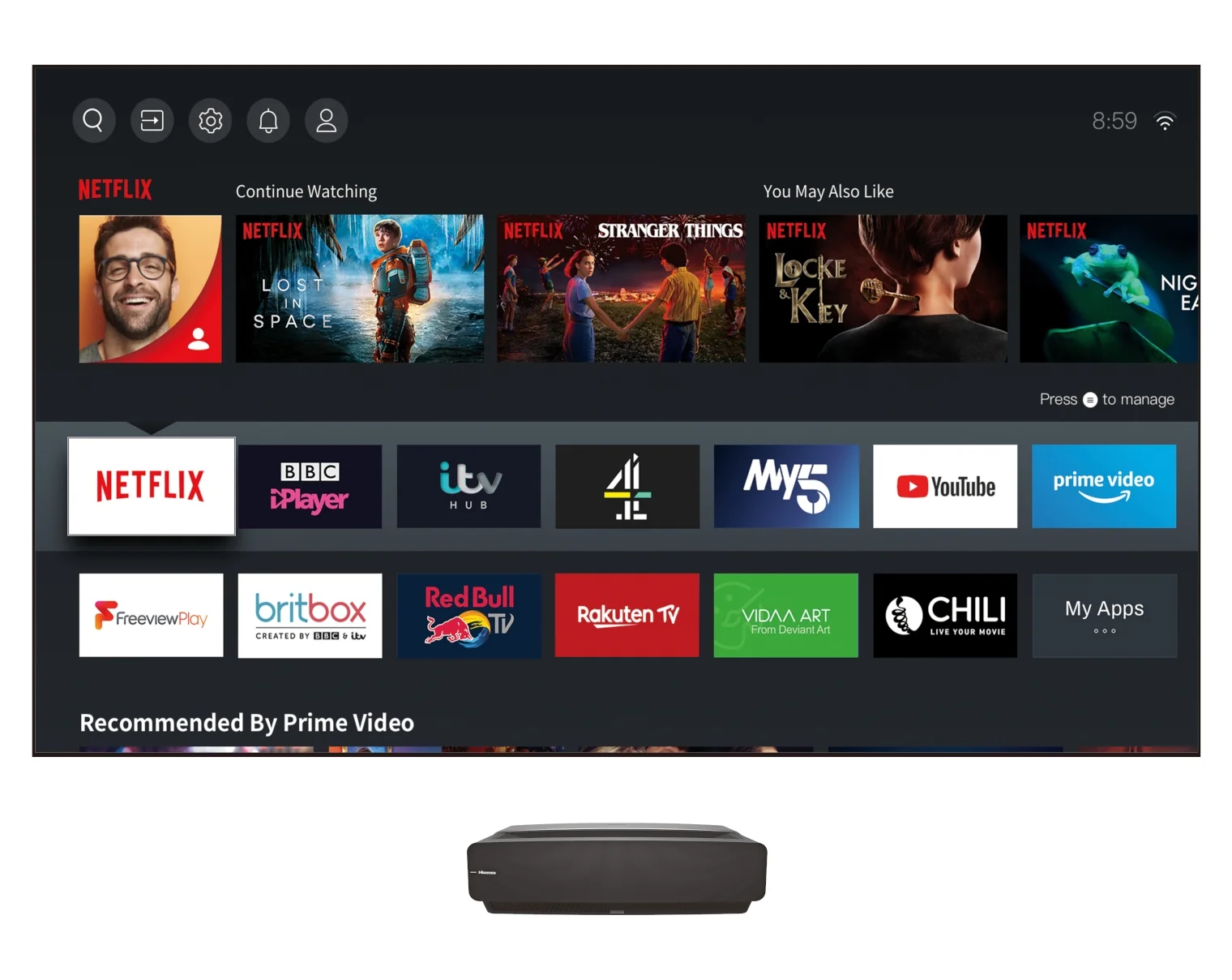 تلویزیون 100 اینچ هایسنس L5 مدل 100L5