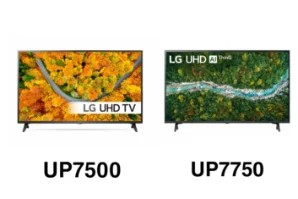 مقایسه تلویزیون UP7500 با UP7750