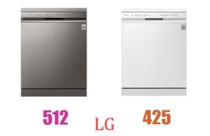 مقایسه ماشین ظرفشویی ال جی 512 با 425