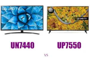 مقایسه تلویزیون های UP7550 و UN7440 ال جی