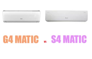 مقایسه کولر گازی G4 MATIC و S4 MATIC گری