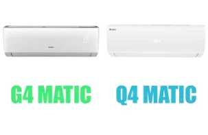 مقایسه کولر گازی G4 MATIC و کولر گازی Q4 MATIC گری