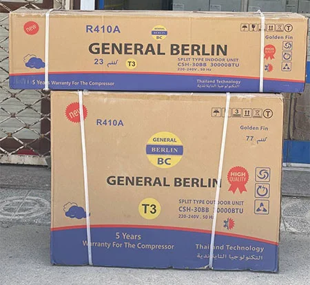 کولر گازی 30000 جنرال برلین موتور T3 مدل CSH-24BB