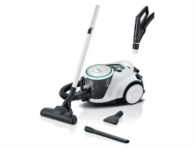 جاروبرقی بوش سری 6 مخزن دار رنگ سفید کنترل رودسته مدل BGS41HYG1