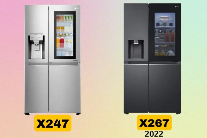 تفاوت یخچال ال جی X267 و X247
