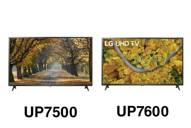 مقایسه تلویزیون های ال جی UP7500 با UP7600