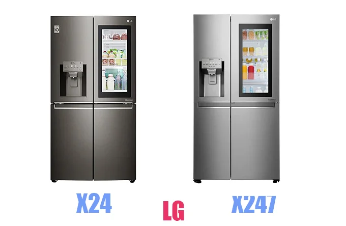 مقایسه یخچال ال جی X24 با X267