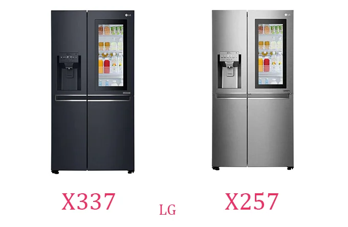 مقایسه یخچال های X257 و X337 ال جی