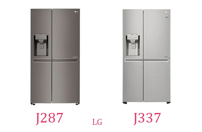 مقایسه یخچال های J337 و J287 ال جی