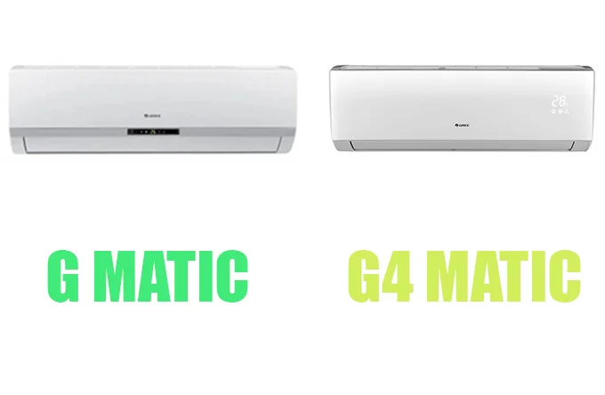 مقایسه کولر گازی های G MATIC و G4 MATIC گری