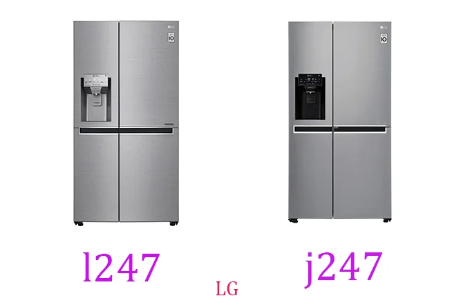 مقایسه یخچال های L247 و J247 ال جی