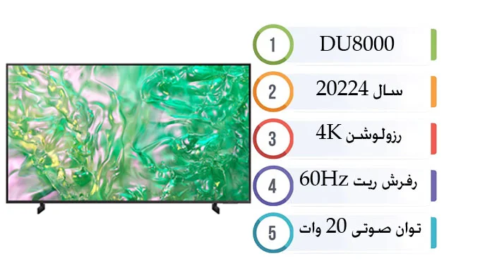 معرفی تلویزیون سامسونگ 50 اینچ مدل 50DU8000
