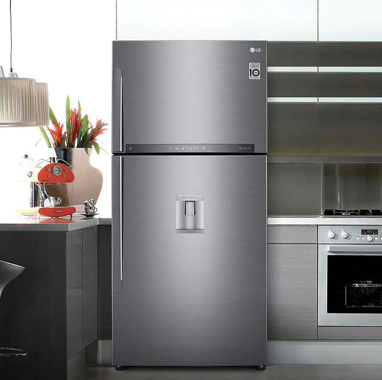 قیمت یخچال بالا پایین 652 ال جی 28فوت رنگ سیلور