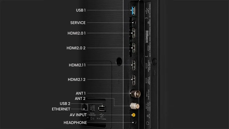 پورت های ارتباطی تلویزیون هایسنس U7K