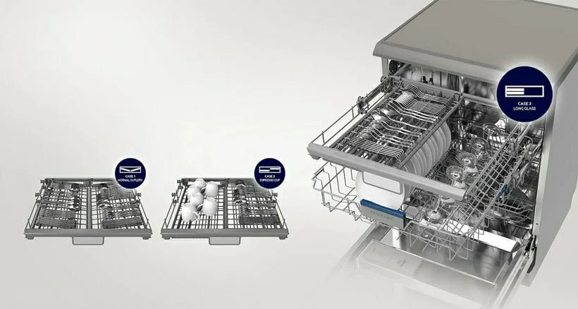 قیمت ماشین ظرفشویی 6050 سامسونگ دوطبقه دربانه