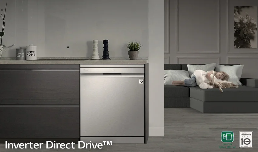 ماشین ظرفشویی ال جی 512  رنگ سفید 14نفره مدل DFB512FW