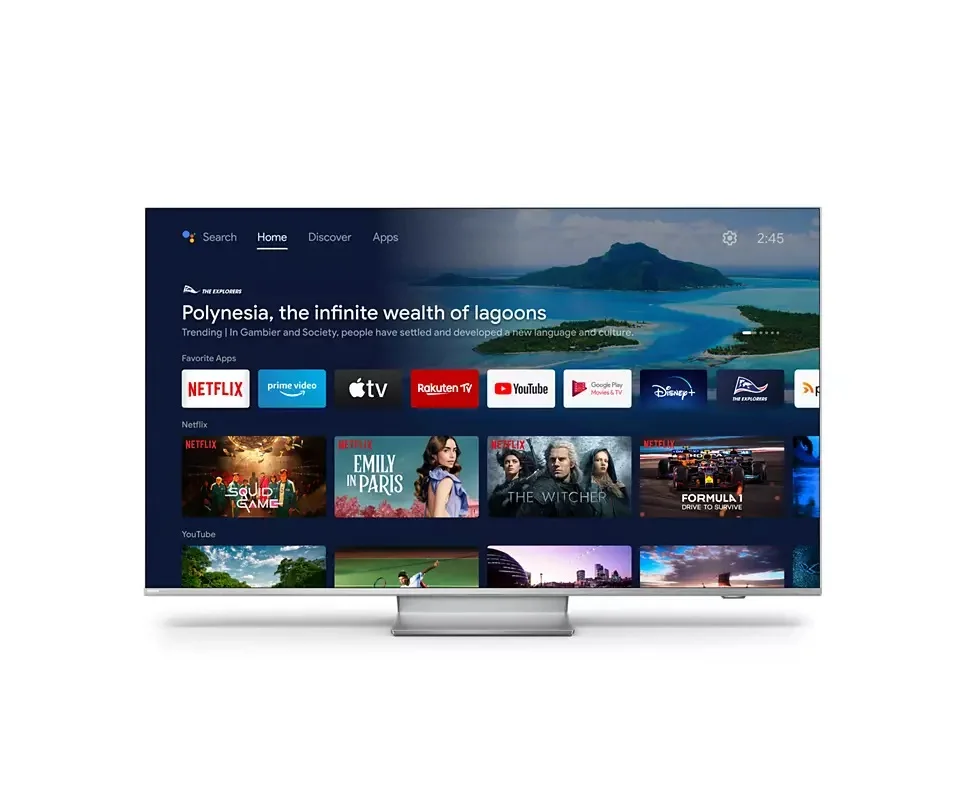 سیستم عامل اندروید تلویزیون فیلیپس 55PUS8807