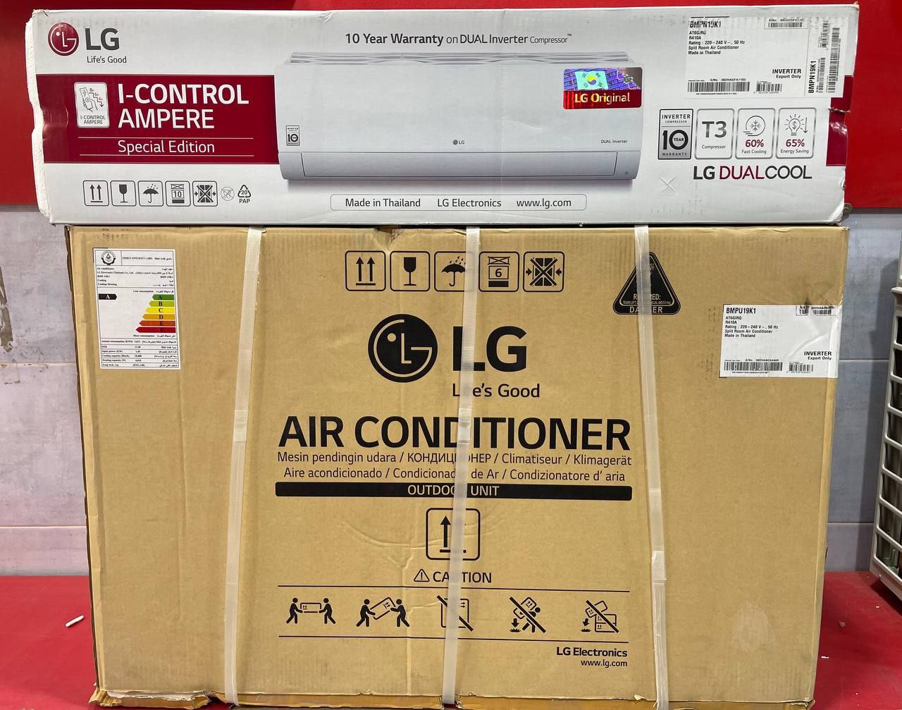 کولر گازی ال جی 19000 دوال اینورتر BMP  سرد و گرم BMPU19K1