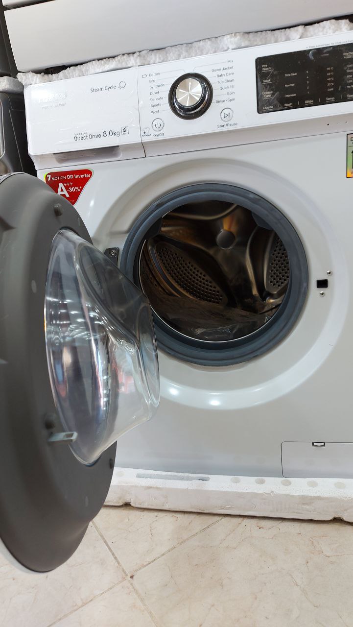 ماشین لباسشویی توربو 8 کیلو سفید 1400 دور