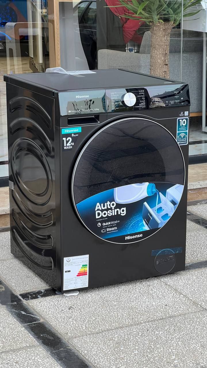 ماشین لباسشویی هایسنس 12 کیلو 8 کیلو خشک کن مدل WD5S1245BB