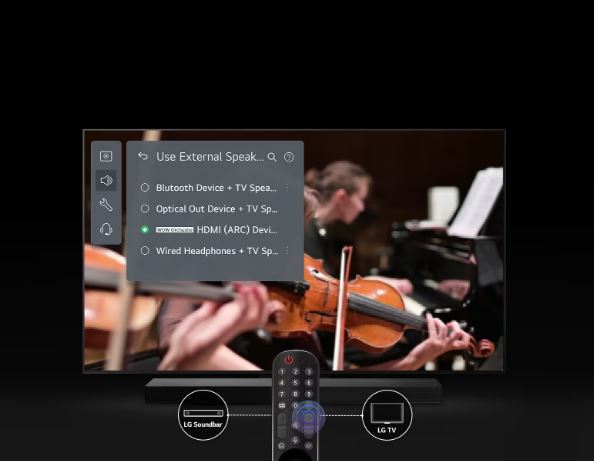 صدا تلویزیون ال جی NANO77