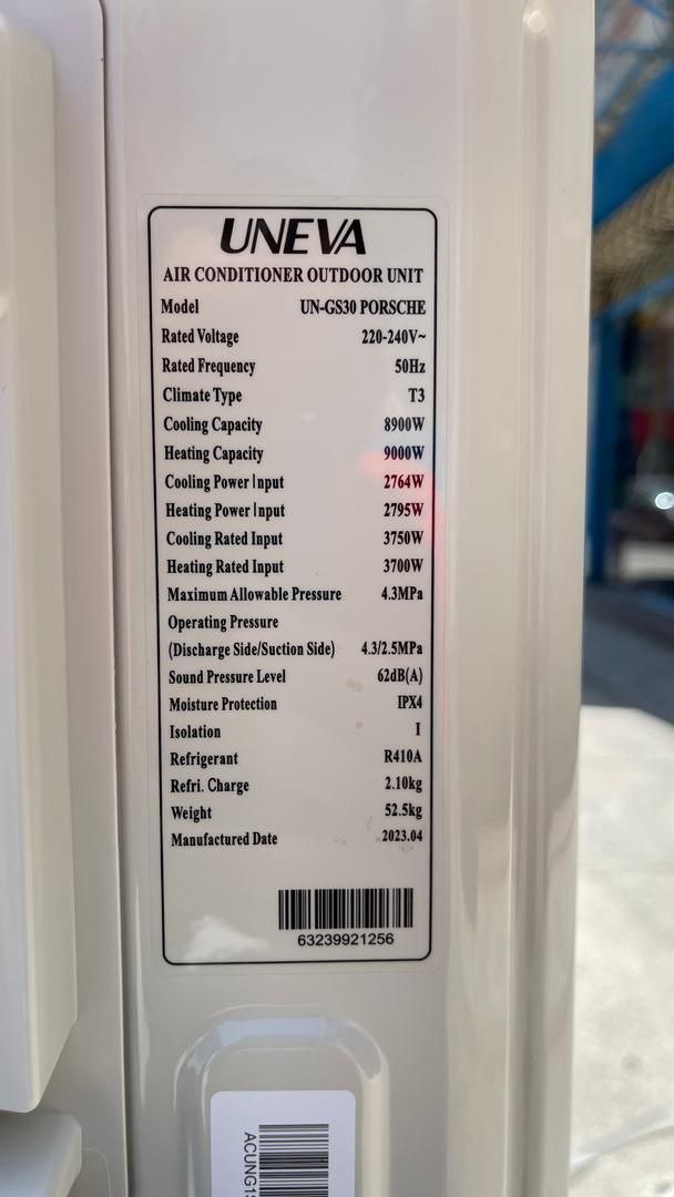 کولر گازی 30000 یونیوا اینورتردار T3 مدل UN-GS30 PORSCHE